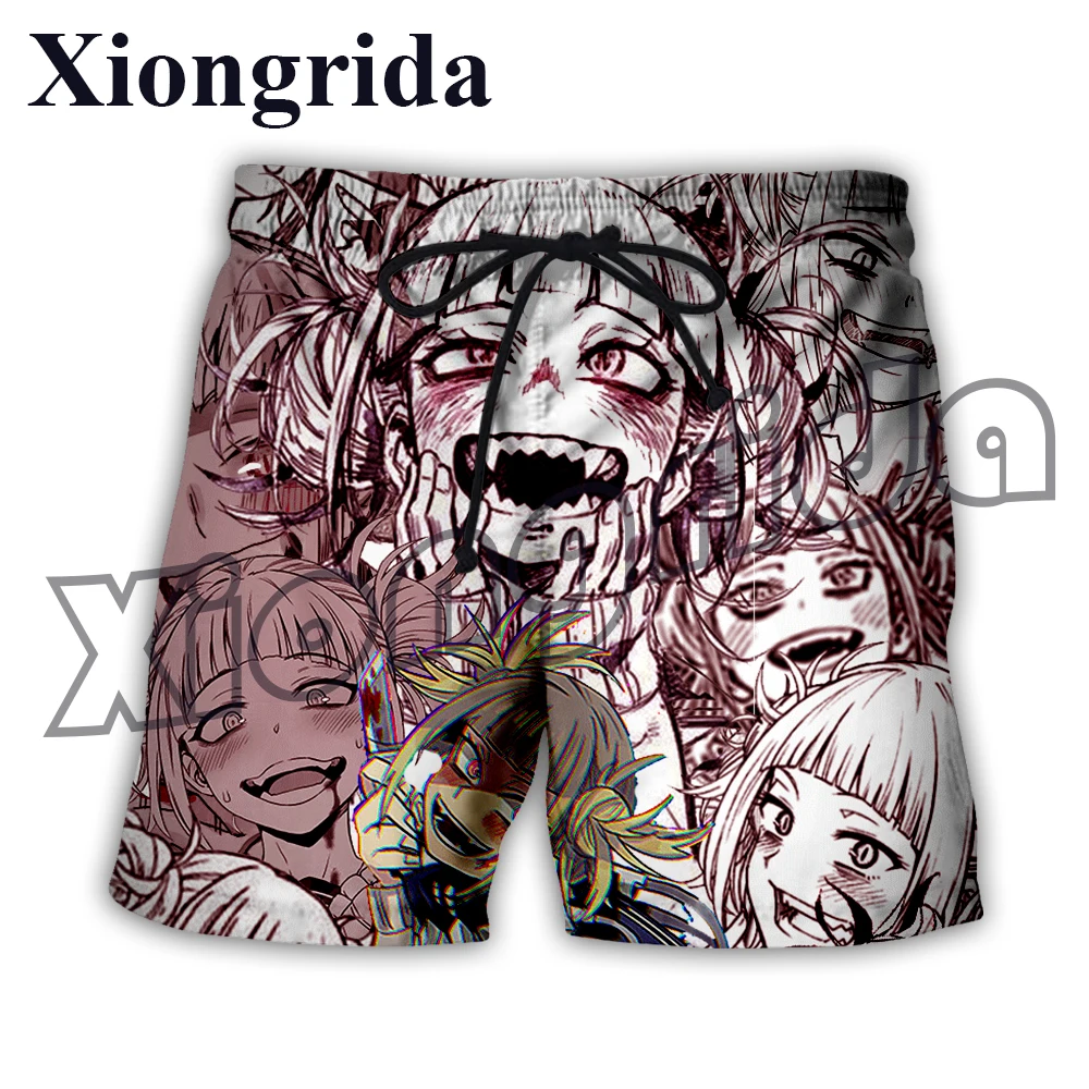 Himiko-pantalones cortos con estampado de Anime para hombre, Shorts informales, Unisex, Izuku Midoriya, Boku Hero Girl, Kawaii, bañadores de playa