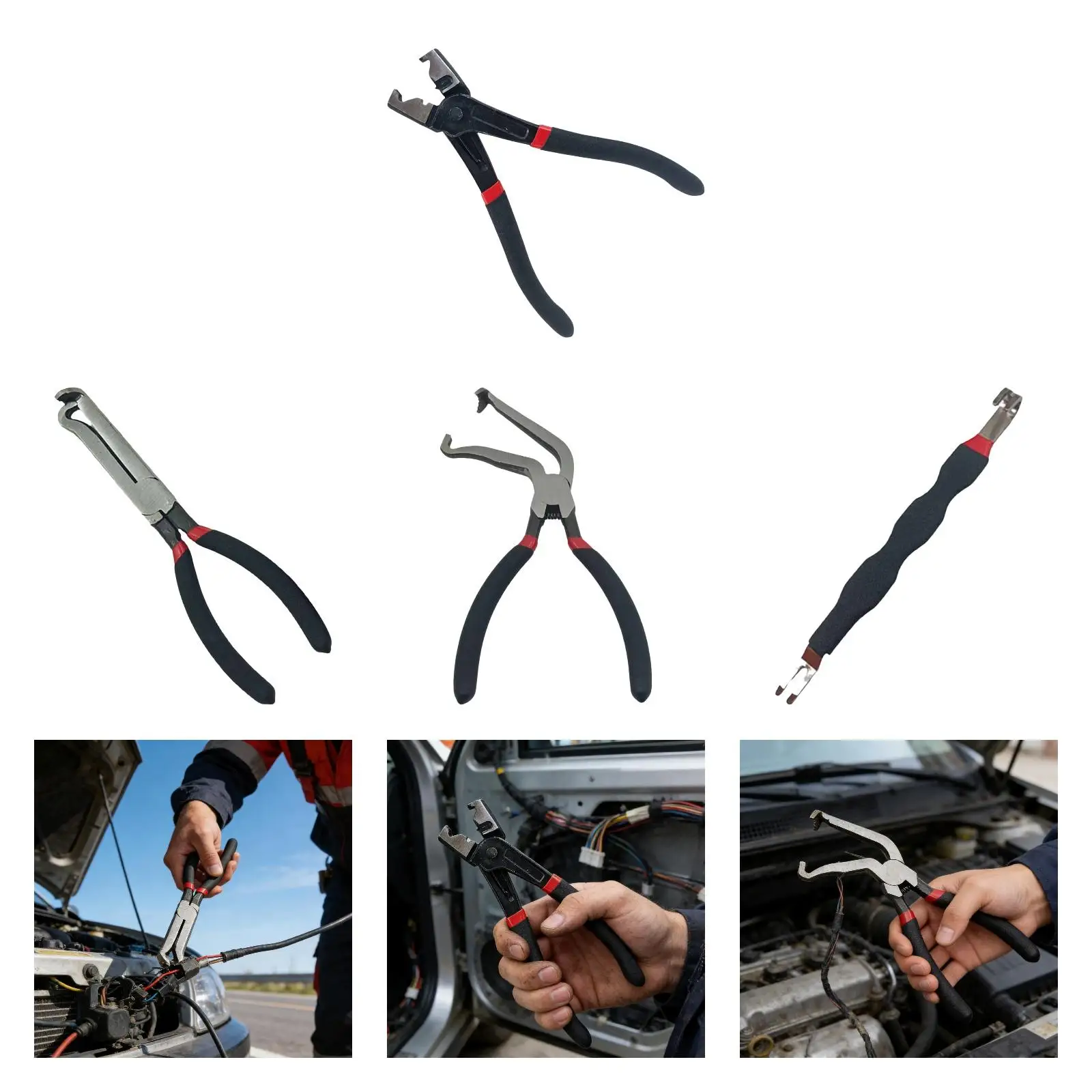 Automotive Car Repair Tool Compact Hand Pliers Set Ergonomic Grip for Garage Mechanical Workshop and Household Use