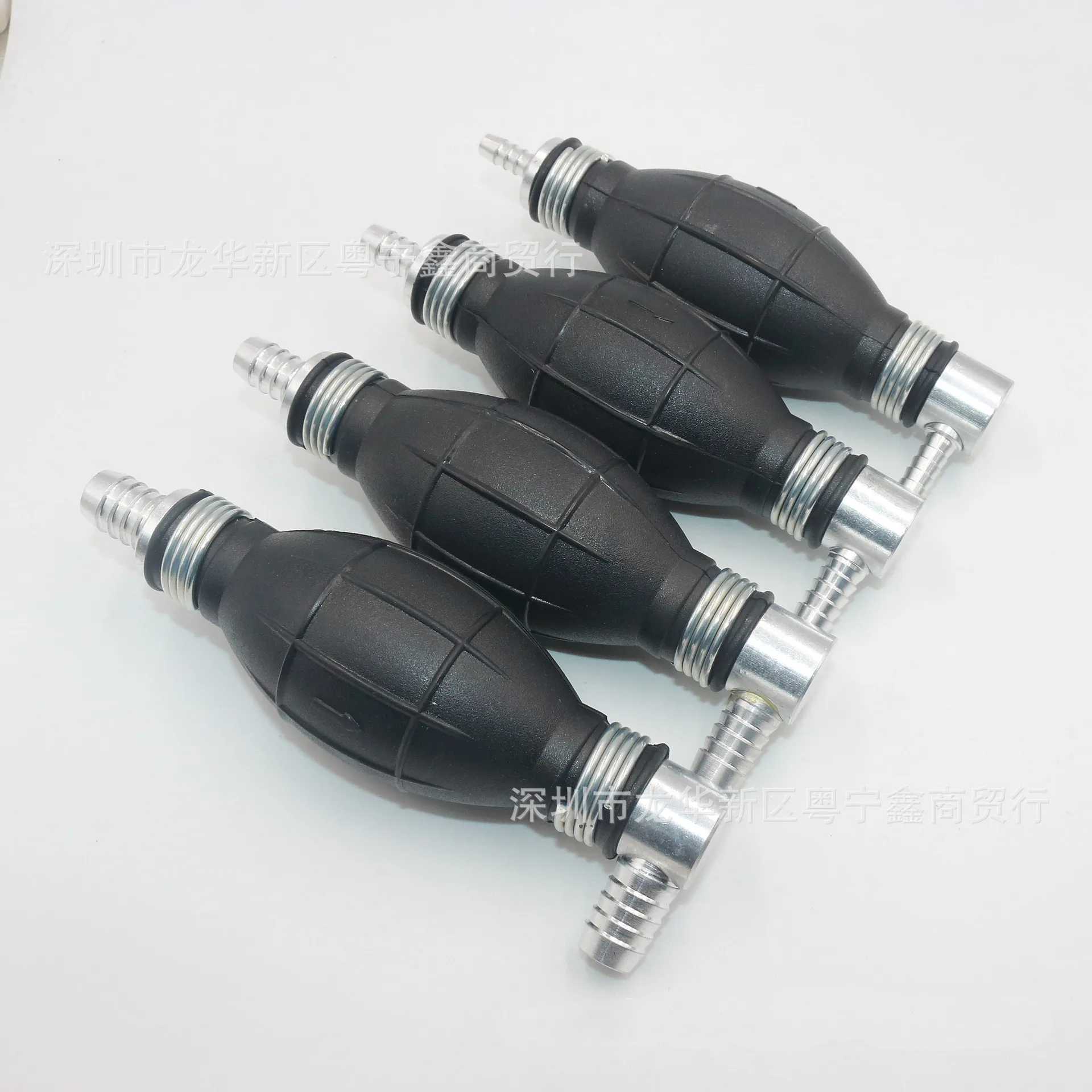 Hand Fuel Pump Line Rubber Aluminum Hand Primer Bulb Diesel Oil Transfer Petrol for Car Boat Marine Outboard