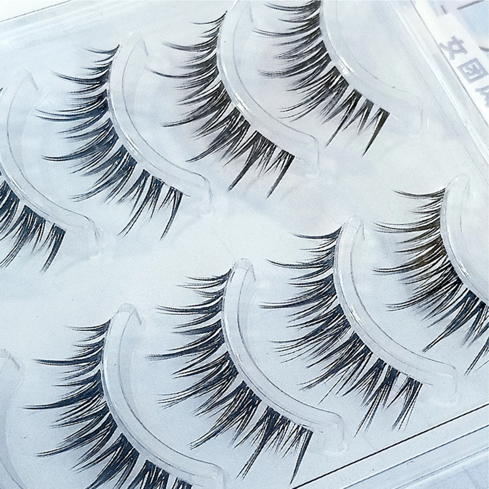 Diy cílios postiços mangá tiras completas cauda de peixe cluster cílios banda transparente natural macio diário cosplay cílios falsos suprimentos