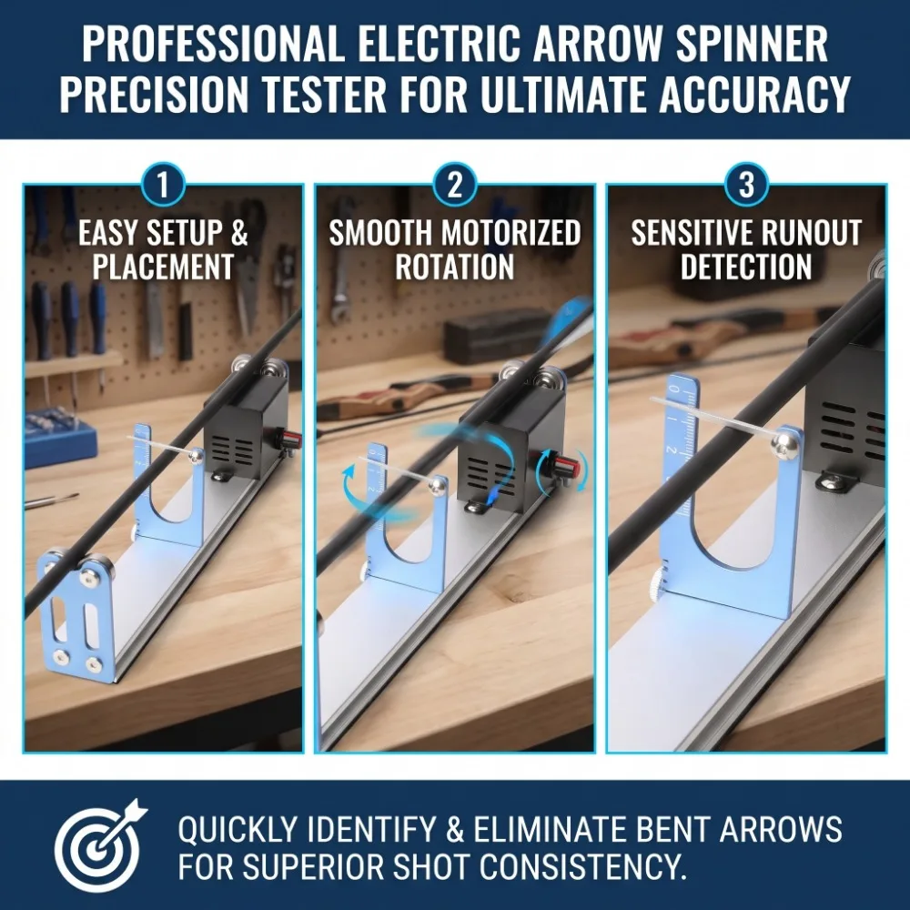 Archery Arrow Selector Professional Electric Measurement Shaft Straightness Bow Competition Shooting Hunting Targeting Tool