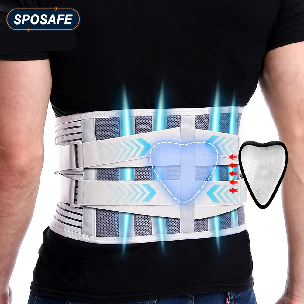 

Breathable Lower Back Brace Belt Men Women Anti-skid Lumbar Support for Back Pain Relief, Herniated Disc, Sciatica, Scoliosis