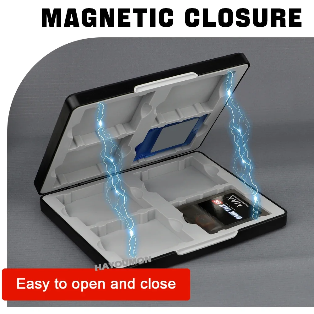 8-in-1 Magnetic Game Cartridge Storage Case for GB/GBC/GBP 16-IN-1 Card Box for GBA SP with Silicone Liner Protective Box Bag - view 5