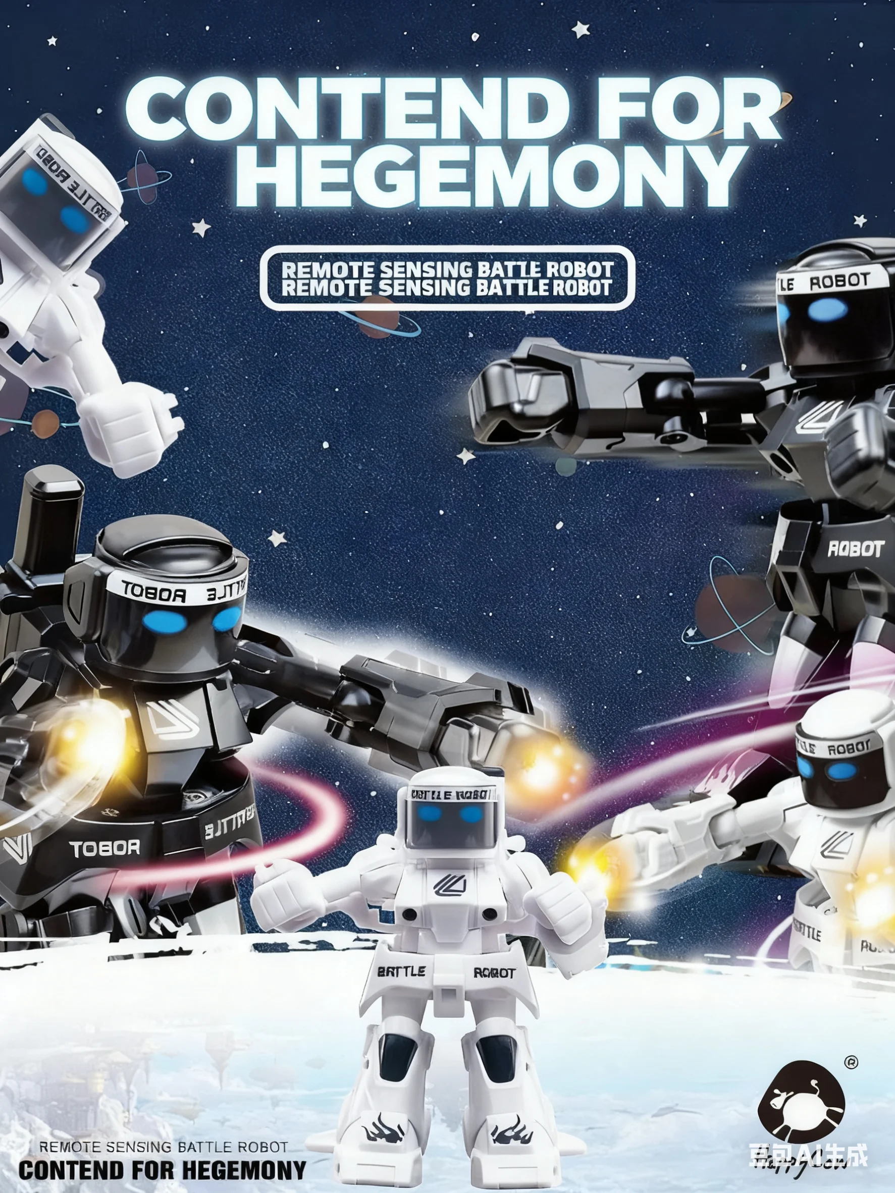 2025 Neuer RC Battle Boxing Robot, 2,4G ferngesteuerter Roboter, Lichtsoundeffekte, humanoider Kampfroboter, 2 Kontrollspielzeuge für Jungen