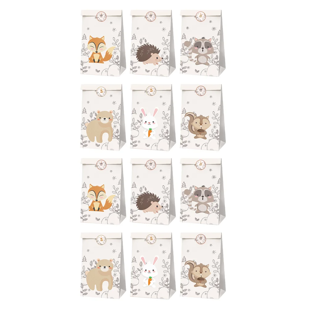 

12 Pcs Gift Bag Independence Day Paper Candy Bags for Food European Standard 150g Environmentally Friendly Gifts