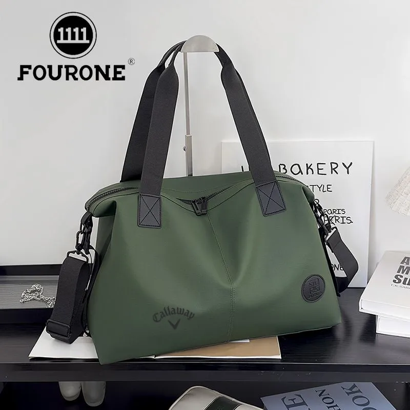 골프공 파우치 ゴルフウェアバッグ 男女兼用 PU素材 軽量 防水 トラベルトートバッグ ハンドバッグ ハーフバッグ 명패