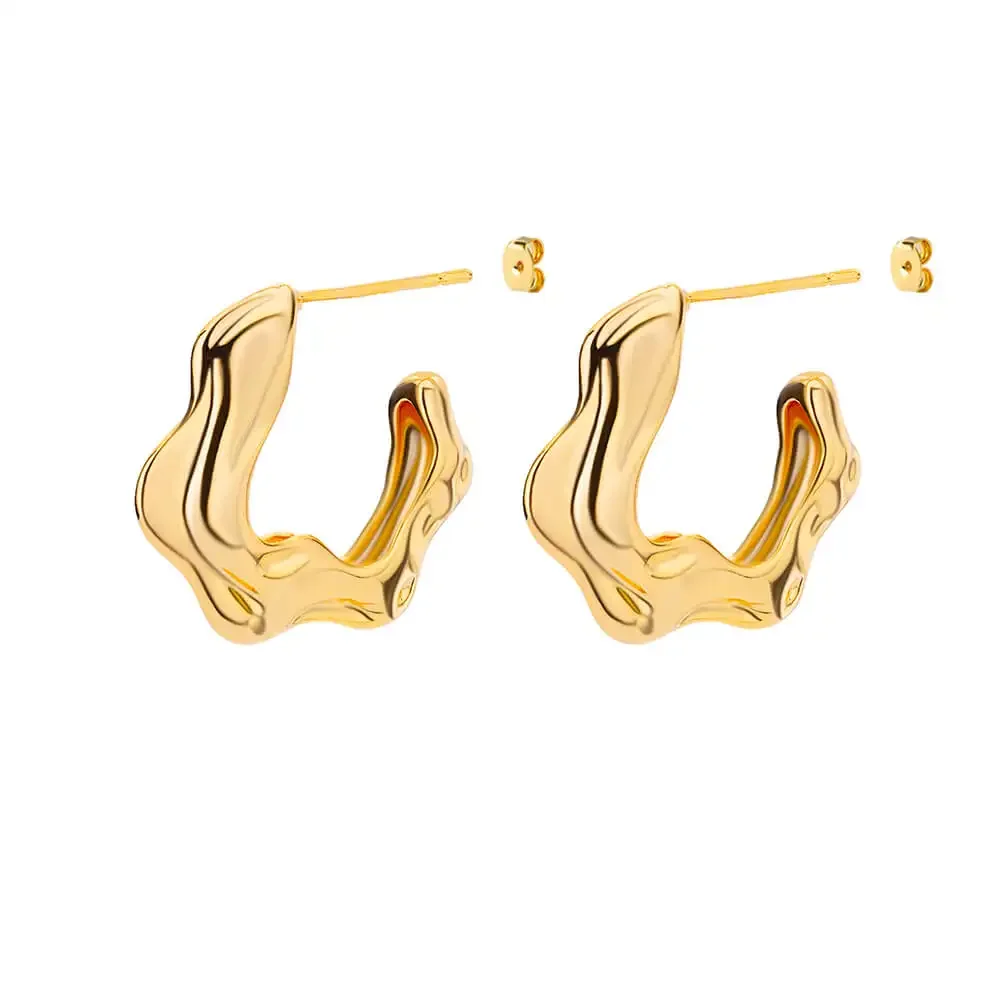 Fashion Black Horn Earrings For Women Hip-hop Acrylic Ear Stud Stainless Steel Anti-Allergies Earrings Gothic Spiral Ear Jewelry