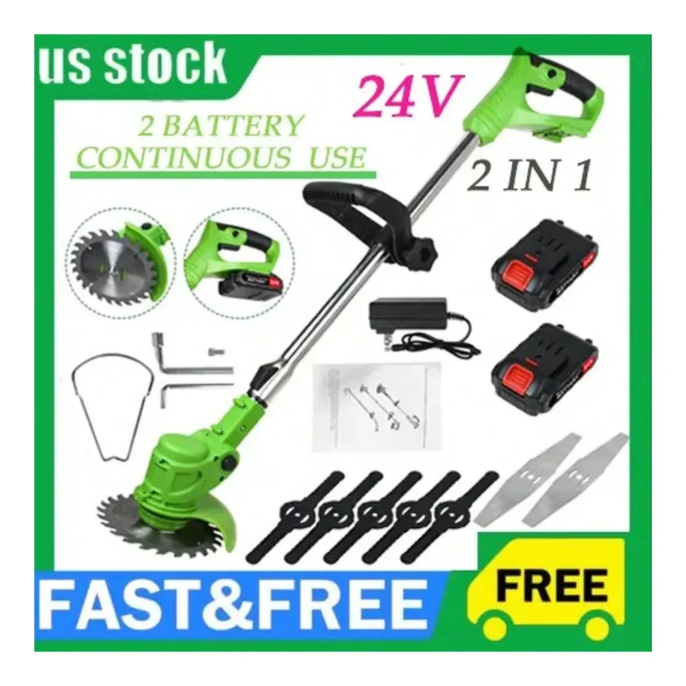 

Weeds Eater Electric Brush Cutter Lawn Edger Grass String Trimmer 21V 650W Cordless Weedwacker Lawn Grass Edger Adjustable Hand