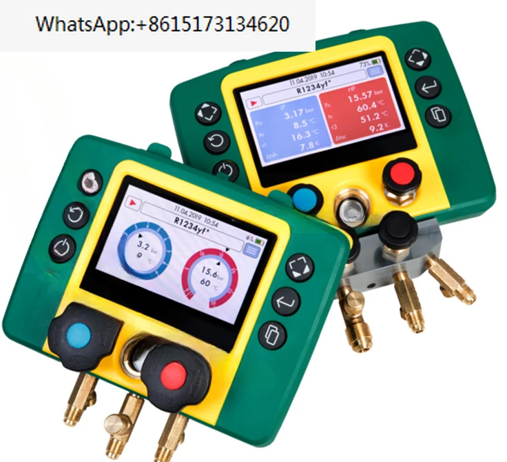 Vacuum electronic fluorine gauge manifold instrument REFMATE-2/4 for fluorine measurement