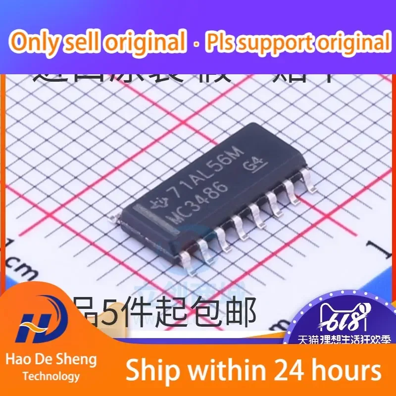 

10 шт./лот MC3486DR MC3486 SOP-16 Интегральная микросхема, новая, оригинальная, в наличии