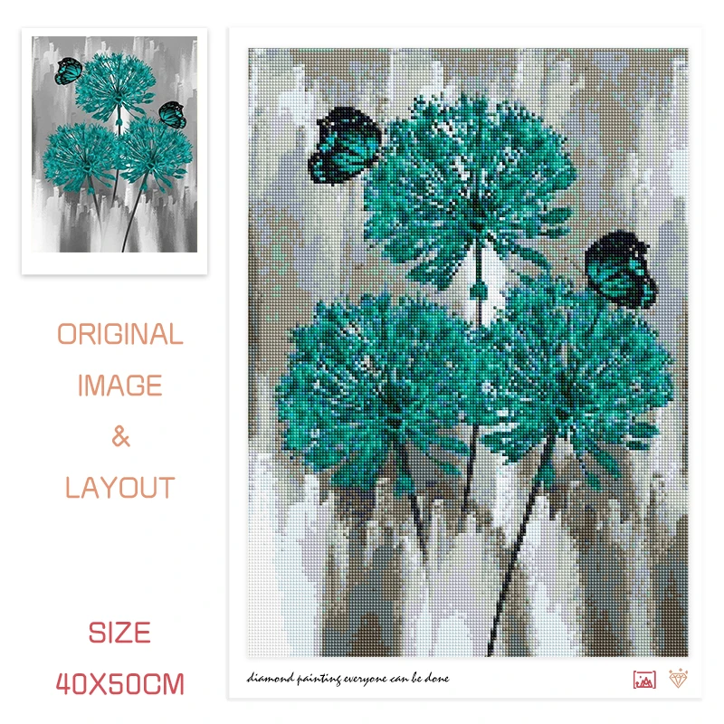 RUOPOTY 5D 다이아몬드 그림 새로운 도착 민들레 꽃 다이아몬드 자수 판매 모조 다이아몬드 수제 모자이크 선물
