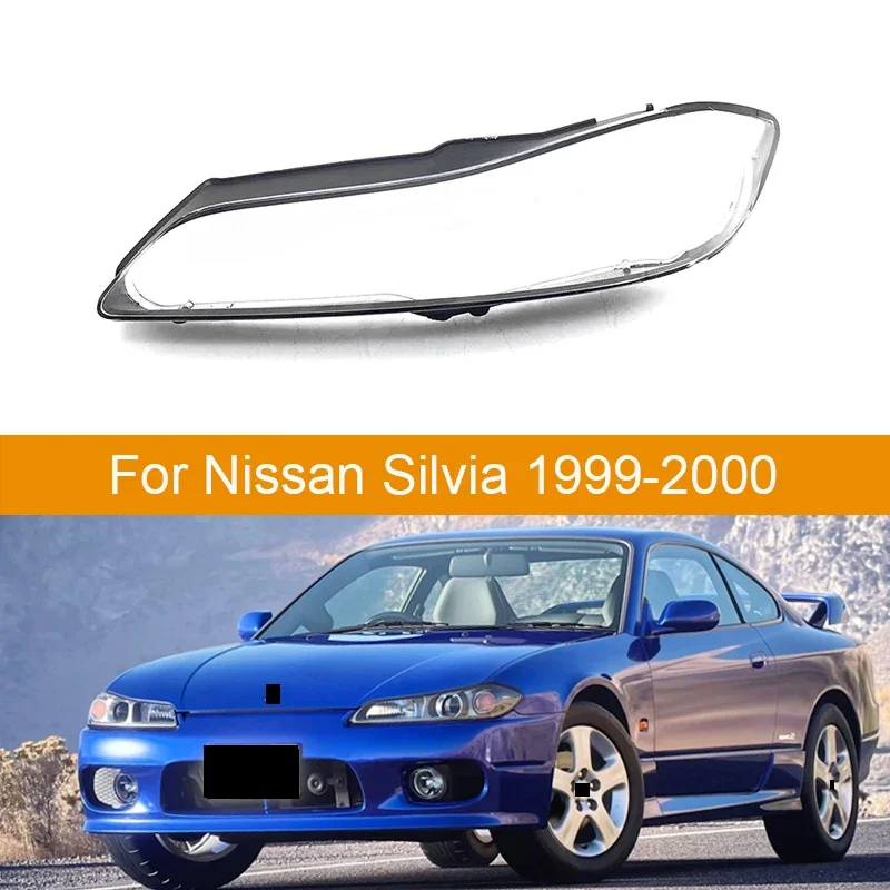 For NISSAN Silvia S15 1999 2000 Car Headlight Shell Headlight cover Headlamp Lens Headlight Glass Auto Shell Cover