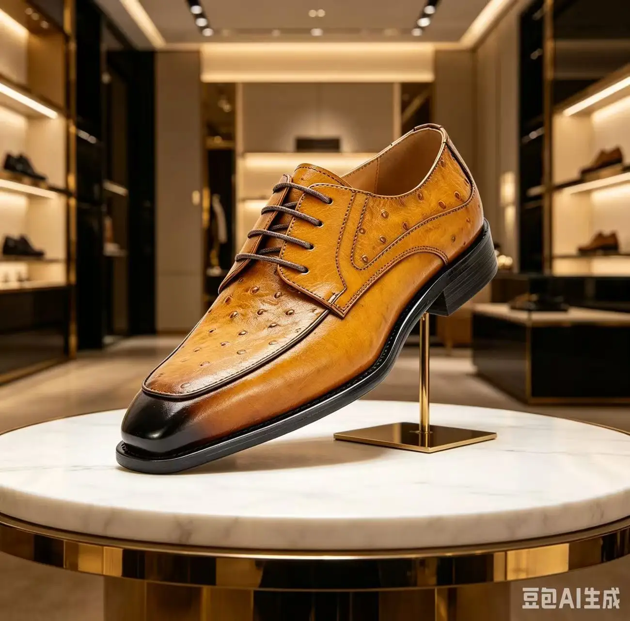 2026 new ostrich leather pattern men's genuine leather formal wear handmade cowhide Fashion casual business leather shoes