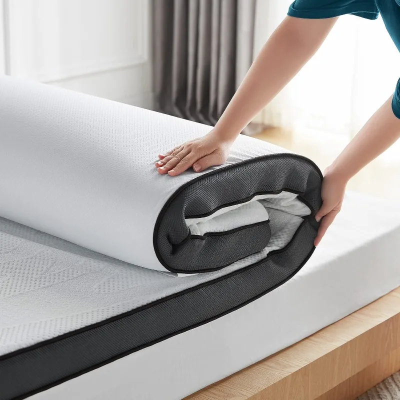 

Mattresses Toppers 3 Inches, Gel Memory Foam Mattress Topper, Cooling Mattress Topper with Ventilated Design, Removable