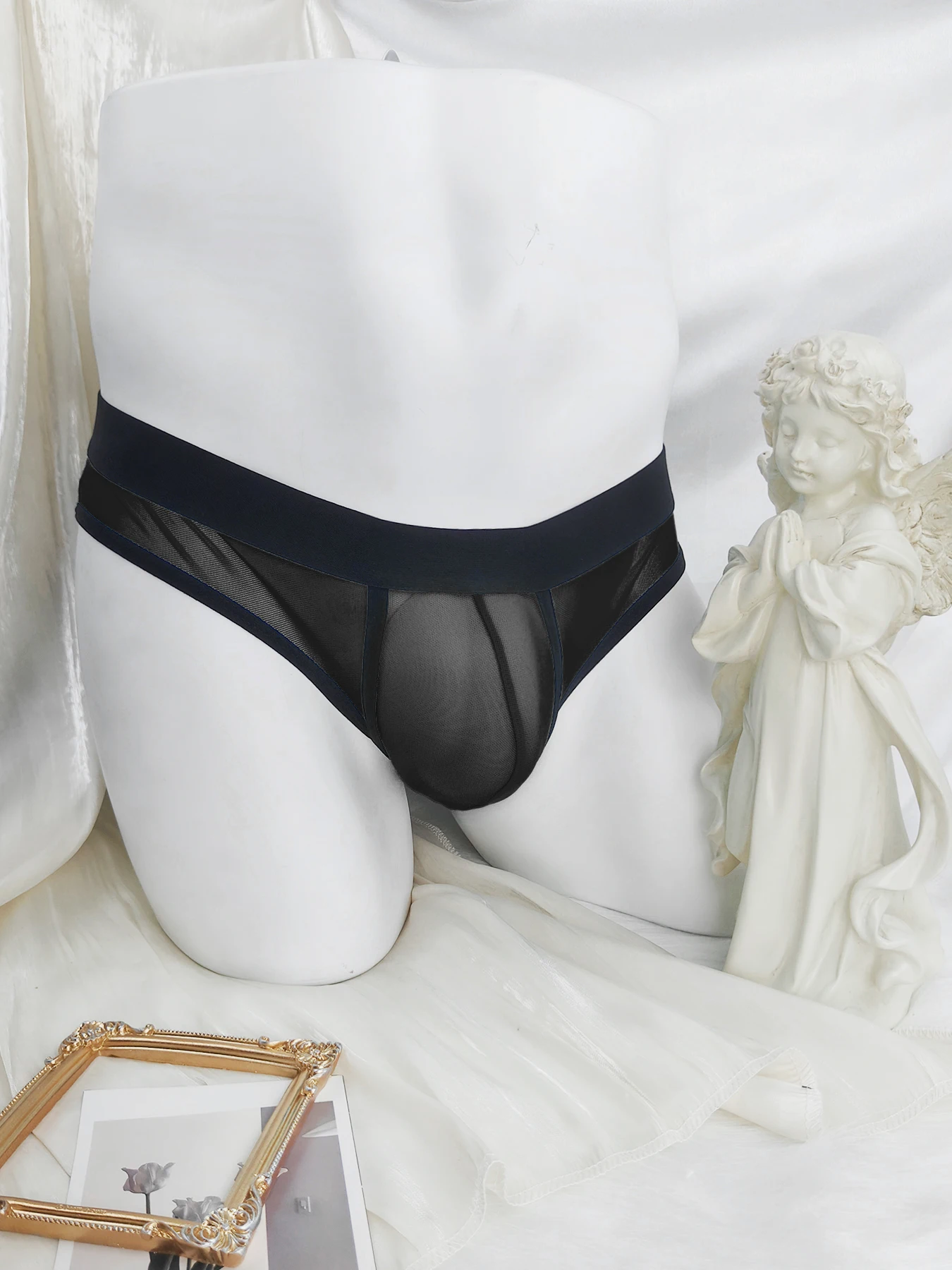 

Sexy men's underwear boxers shorts male gauze breathable transparent trunk boxer underwear