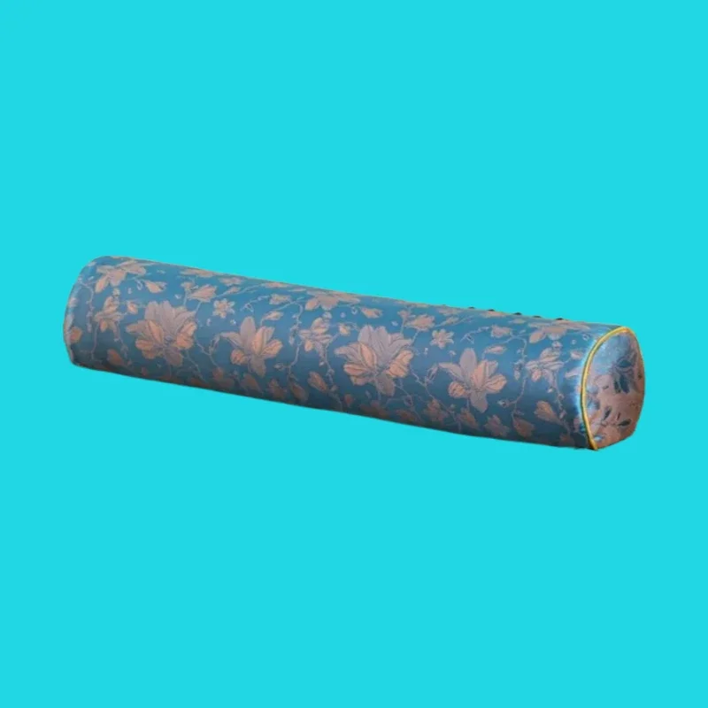 Buckwheat silk satin cylindrical candy pillow cervical spine protection adult buckwheat pillow hard pillow core