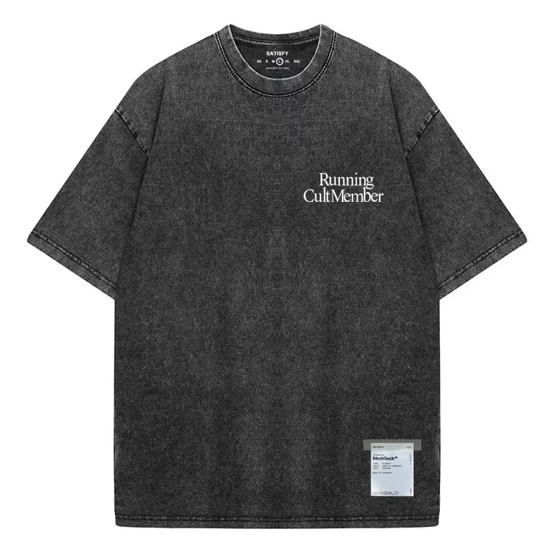 outdoor sports Casual Cotton round Neck Unisex Front and back printing T-Shirt Vintage Style Loose Fit Youthful Trendy Summer