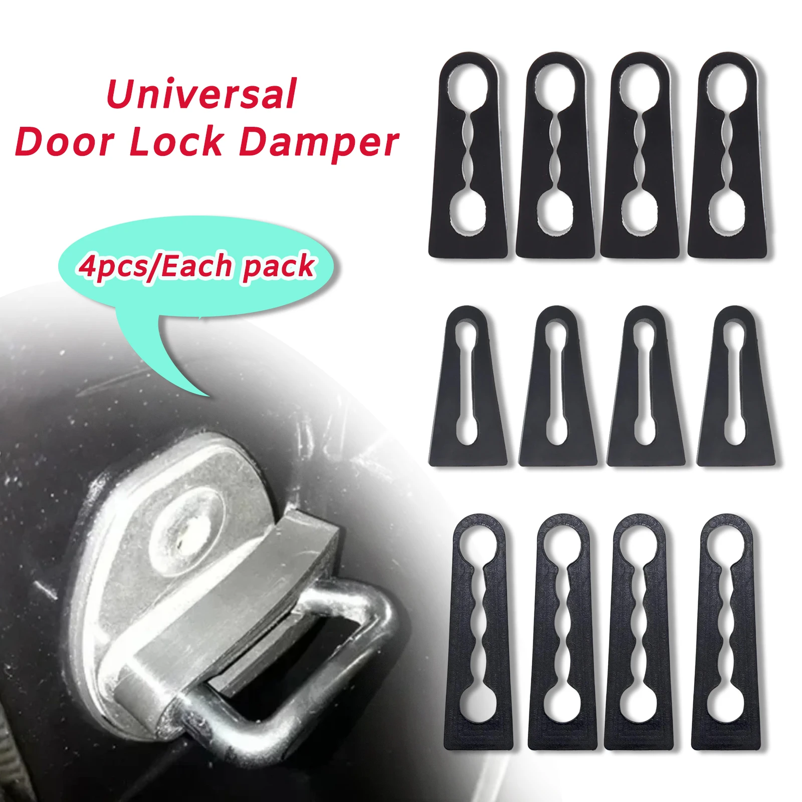 

Universal Door Lock Damper Deaf Seal Buffer Car Sound Stopper Deadener Seal Shock-Absorbing Damping Protector Replacement Parts