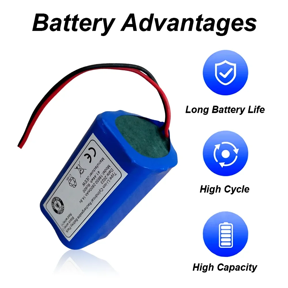 18650 4s1p 14.8V 6800mAh Good Quality Battery,For ilife V50 V55 V8s V3s Pro V5s Pro V8s X750 Robot Vacuum Cleaner Battery