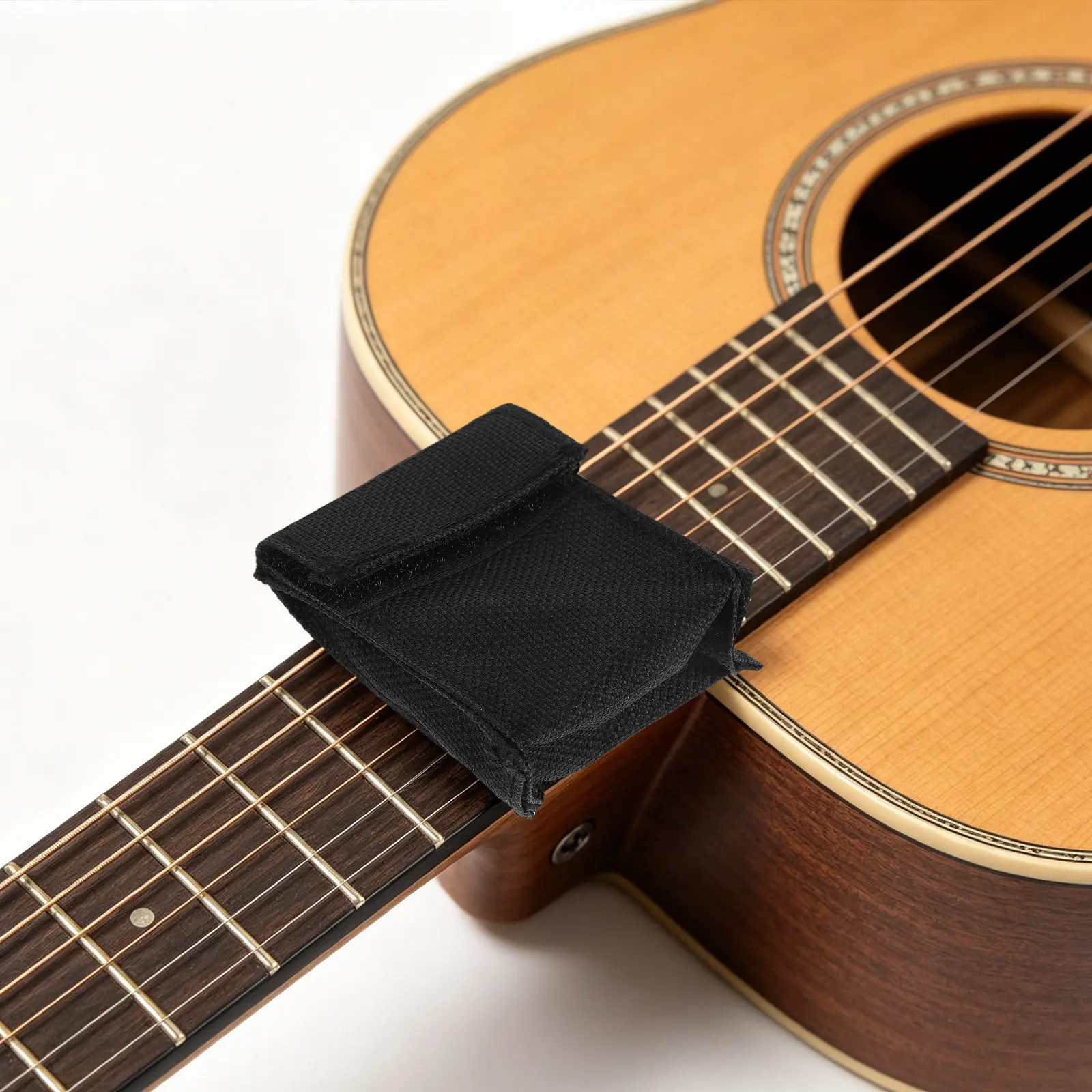 9V Battery Pouch Nylon Secure Holder Hook Loop Fastener Acoustic Guitar Pickup Case Bass Ukulele Soundhole Accessory 2.8x1.8x1 - view 4