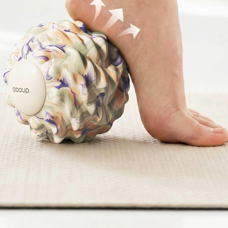Antibacterial Peanut Massage Ball Foot Fascia Ball Muscle Relaxer for Neck Back Foot Pain Relief Fitness Training Massage Tool