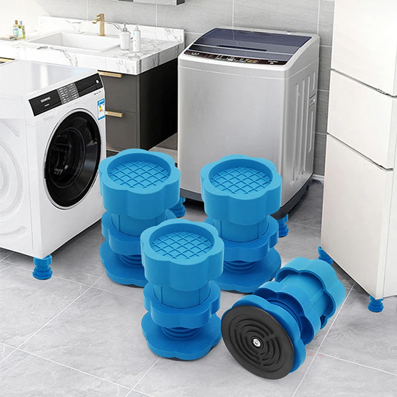 1Pc Rubber Adjustable Height Washing Machine Foot Pads Anti Vibration Refrigerator Base Fixed Non-Slip Pad Support Dampers Stand