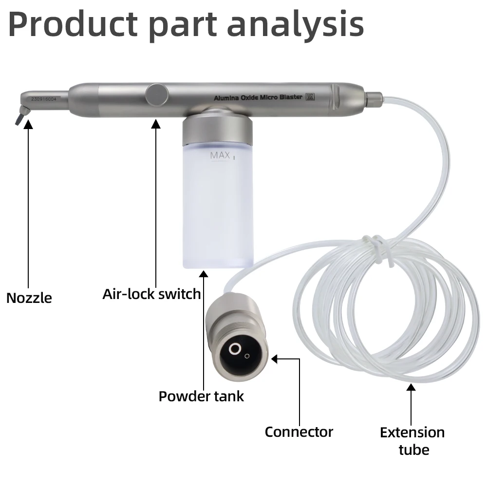 2/4hole Dental Aluminum Oxide Micro Blaster Interface Microetcher Sandblasting Alumina Gun Air Abrasion Polisher Dentistry Tools