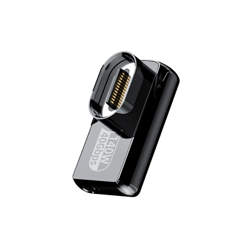 محول USB C عالي السرعة مع محول مغناطيسي للشحن السريع 140 وات، اتصال مغناطيسي لإخراج الفيديو 8K للهاتف المحمول