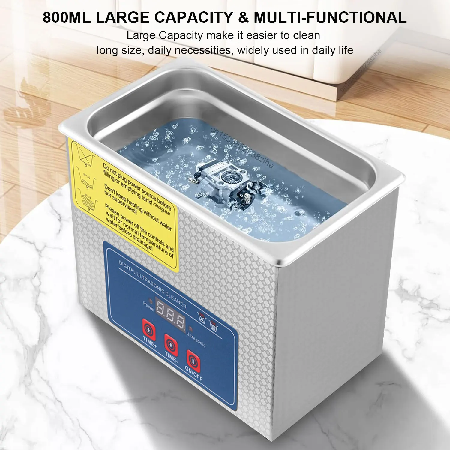 Ultraschallreiniger 35W 40KHz Hochfrequenz-Vibrationsreinigungsbad für Brillen, Schmuck, Zahnprothesen, Uhren Ultraschall-Reinigungsgerät – Detail 7