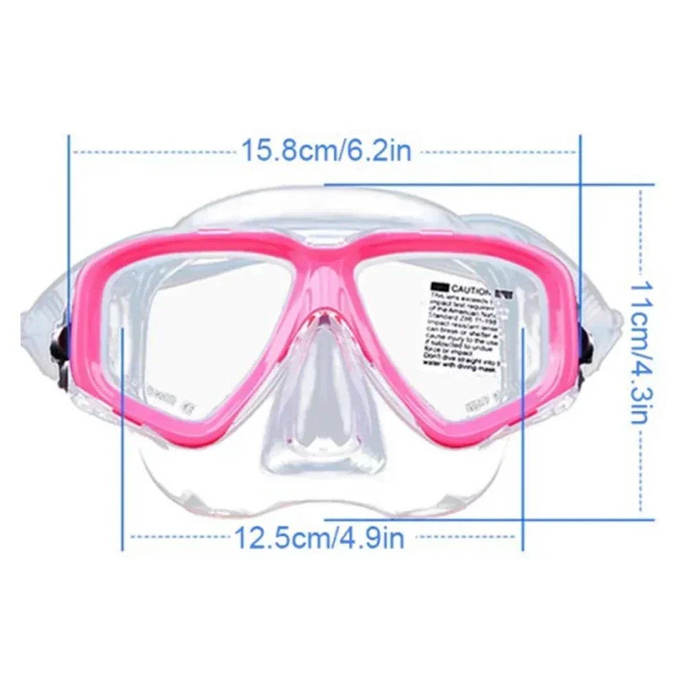 Suba Diving Mask Myopia 1.5-8.0 Tempered Lens Anti-fog Free Dive Goggles freedive