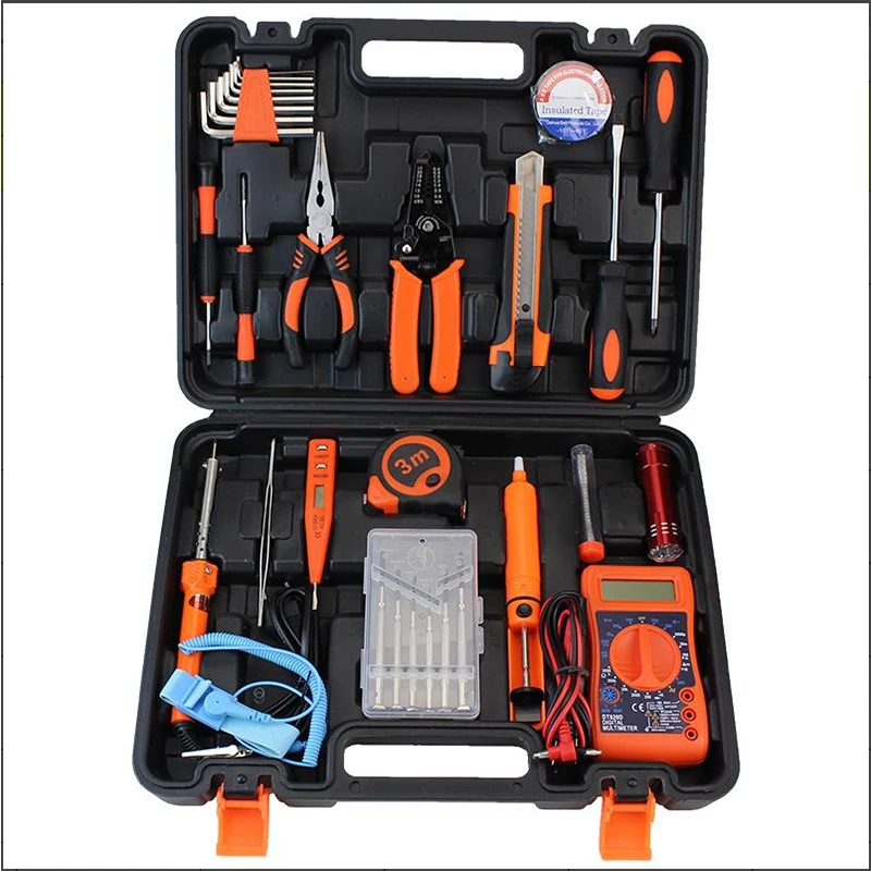 Hot Sale 32pcs High Level Carbon Steel Hardware Toolbox Kits Customizable OEM Hand Tools Set Home Machinery Box