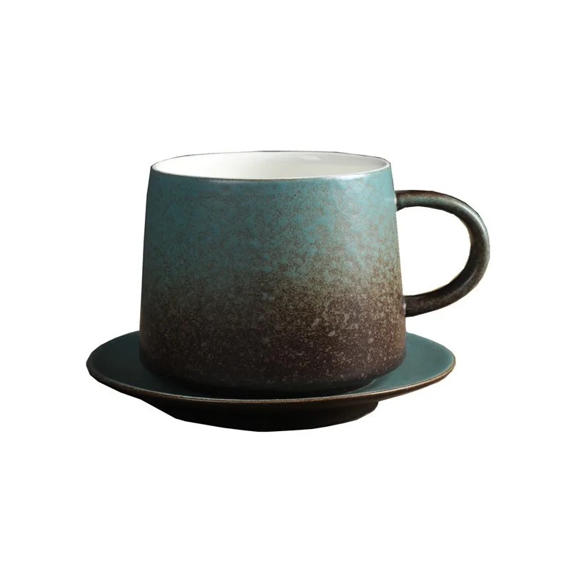 Ceramic Set Retro Simple Office Afternoon Tea High-Looking Coffee Cup with Bottom Support