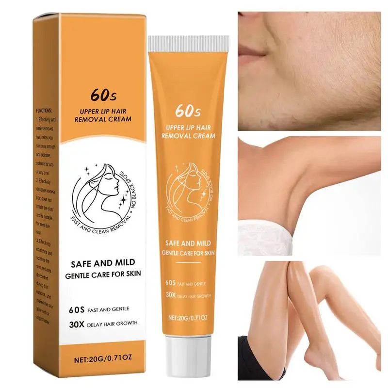 

Hair Removal Cream Natural Gentle Soothing Ointment Soften Nourishing Hydration Refreshing Lip Facial Depilation Cream lip care