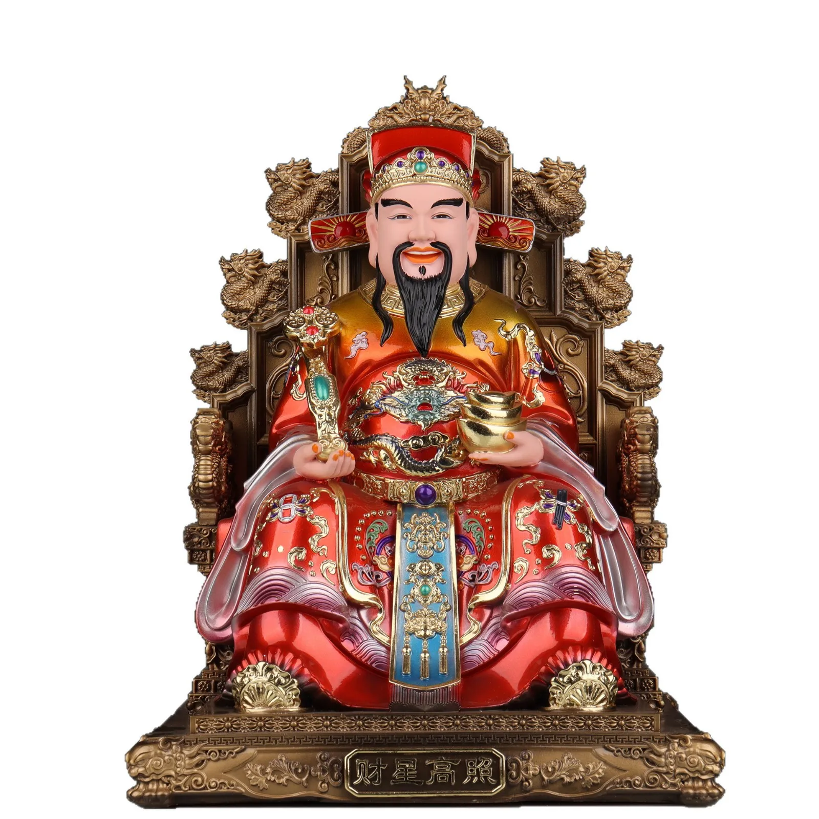 PYH new God of Wealth statue home offering office store opening resin of the god of wealth Buddha statue