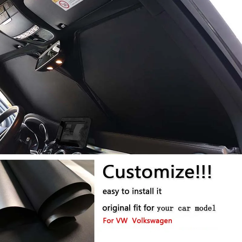 Customize fit Car front Window Interior Windshield Sunshade Cover For VW Volkswagen Tiguan mk1 mk2  Allspace T-Cross CC Touran