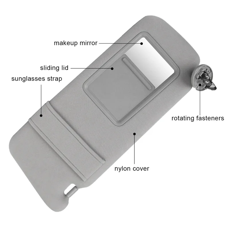 

AU28-1Pair Sun Visor With Makeup Mirror For Toyota Camry Sun Visor Window Sunshade Sun Shade Block 74310-06750 74320-06780 Parts