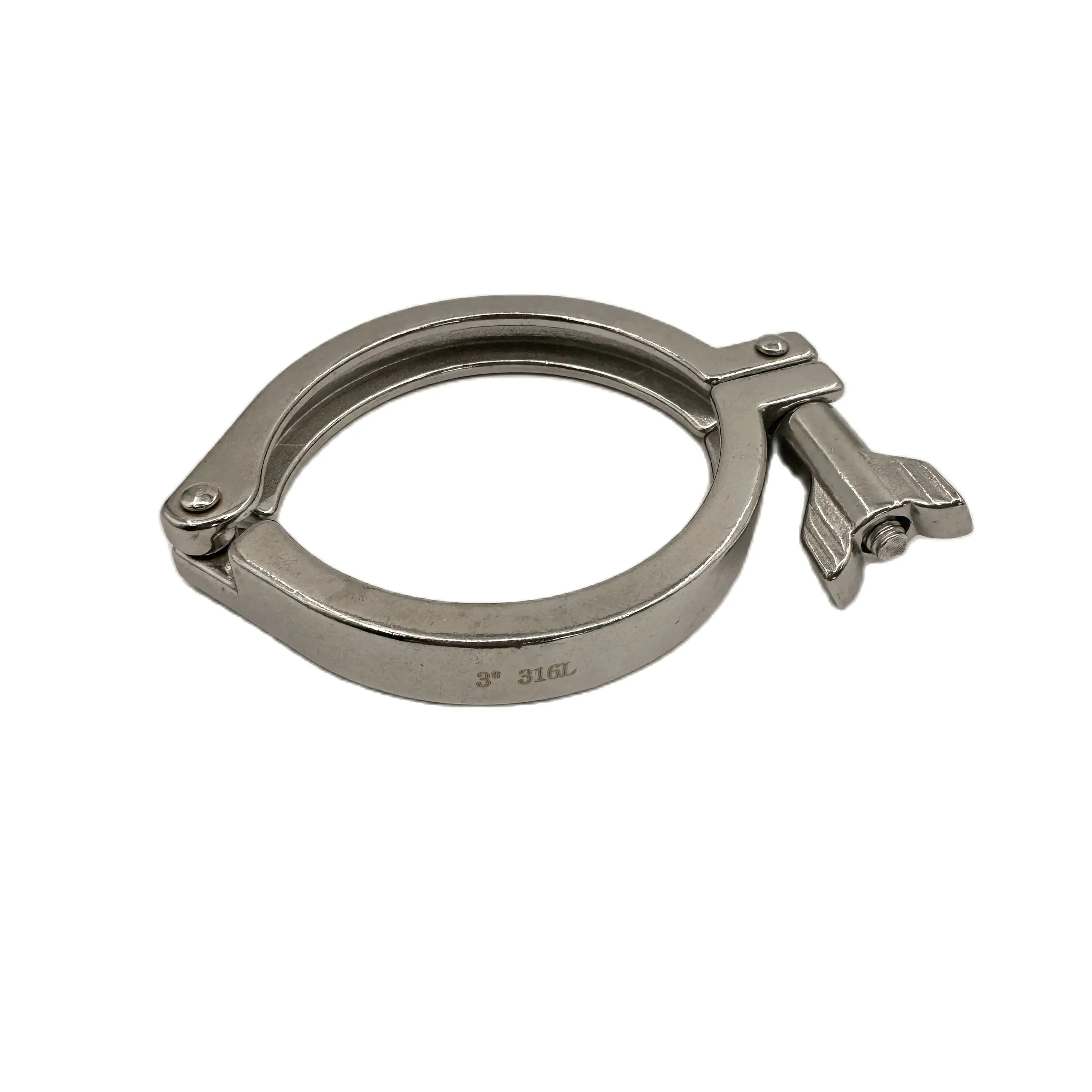 

Sanitary Clamp 3 inch Single Hinge SS316 Stainless Steel Heavy Duty Tri Clover Clamp for 3" Tube