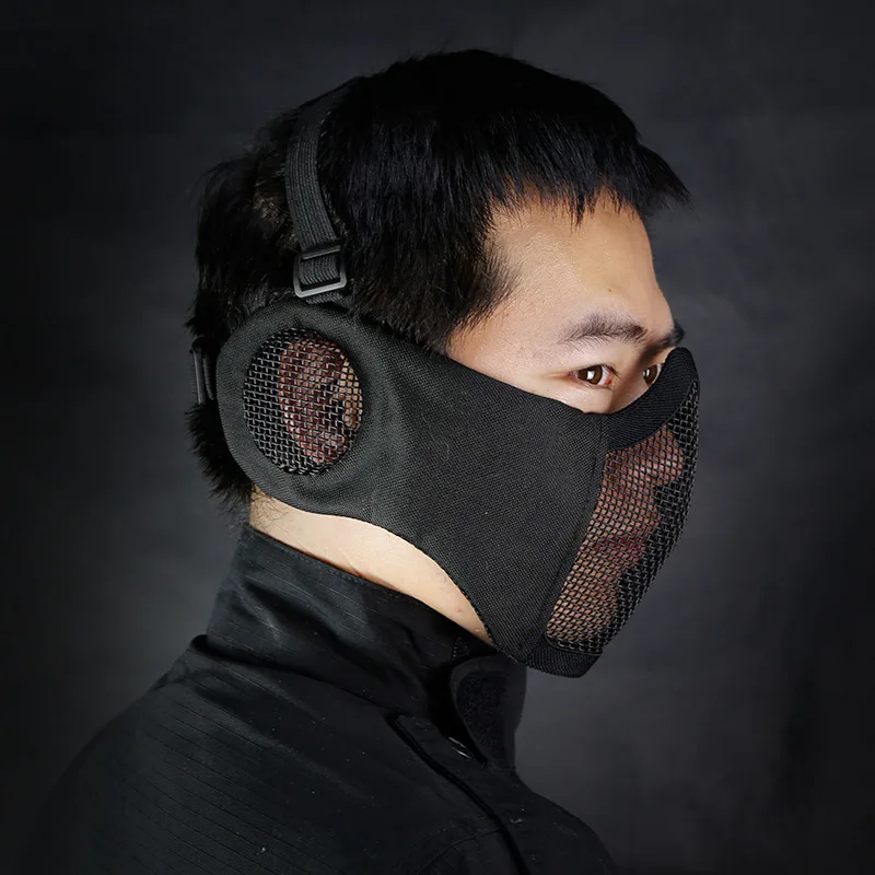 

WOSPORT Battlefield Honor Ear Protection Mask Outdoor Cycling Breathable Steel Wire Tactical Mask