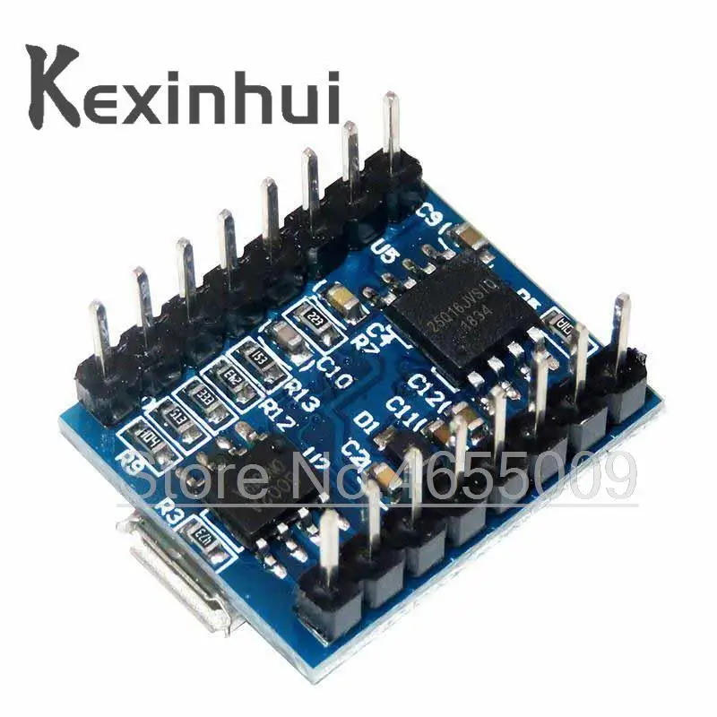 JQ6500 16Mbit Voice Sound Board Module USB DIP16 TTL UART MP3 Breakout Replace One to 5 Way MP3 Voice 3.2-5V 20mA