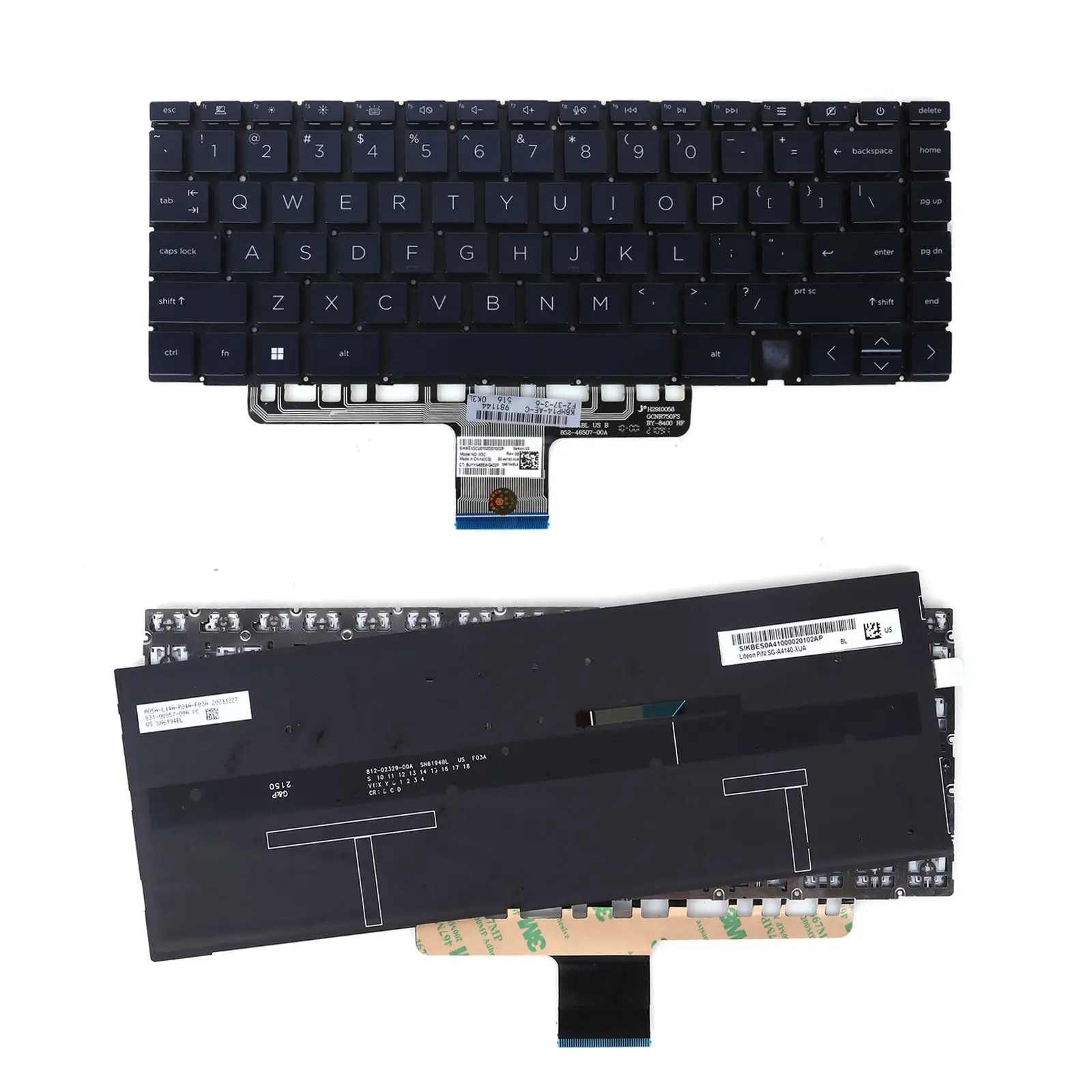 

US Laptop Keyboard for HP Spectre X360 14-EA 14-EB 14-AE Blue with Backlit Without Frame