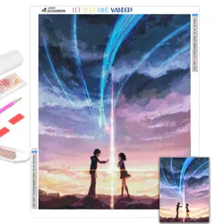 5D DIY diamentowe malowanie Anime twoje imię mozaika robótki pełny haft diamentowy ścieg dekoracja ściany peinture diamant