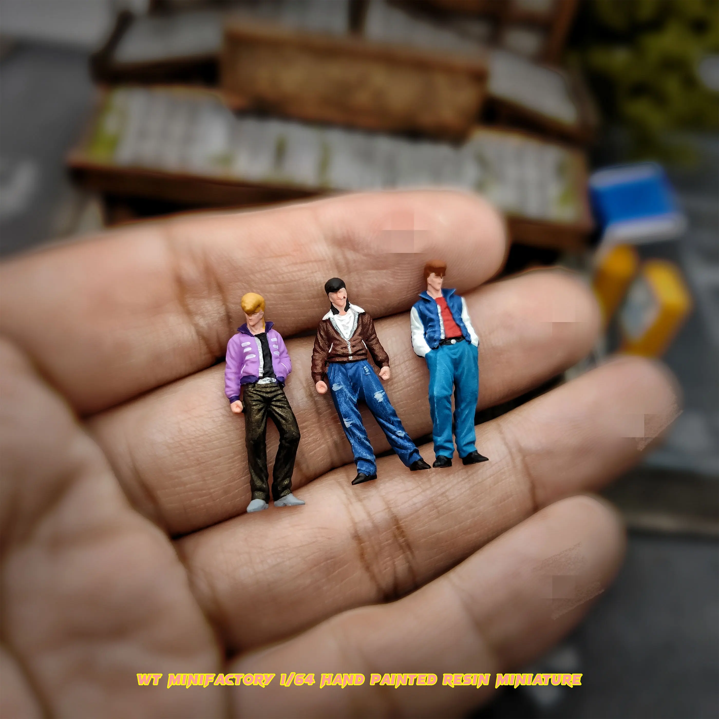 WT Minifactory Diorama 1/64 Scale Figurines Model Hot Blooded University 03 Trio Collection Miniature Hand-painted