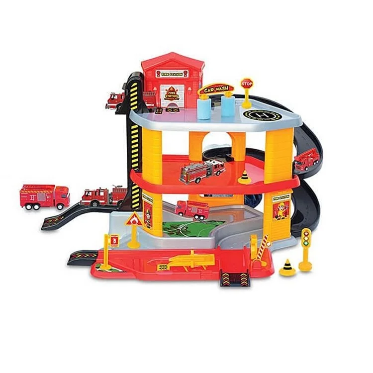 Grandfather 3-storey fire garage set