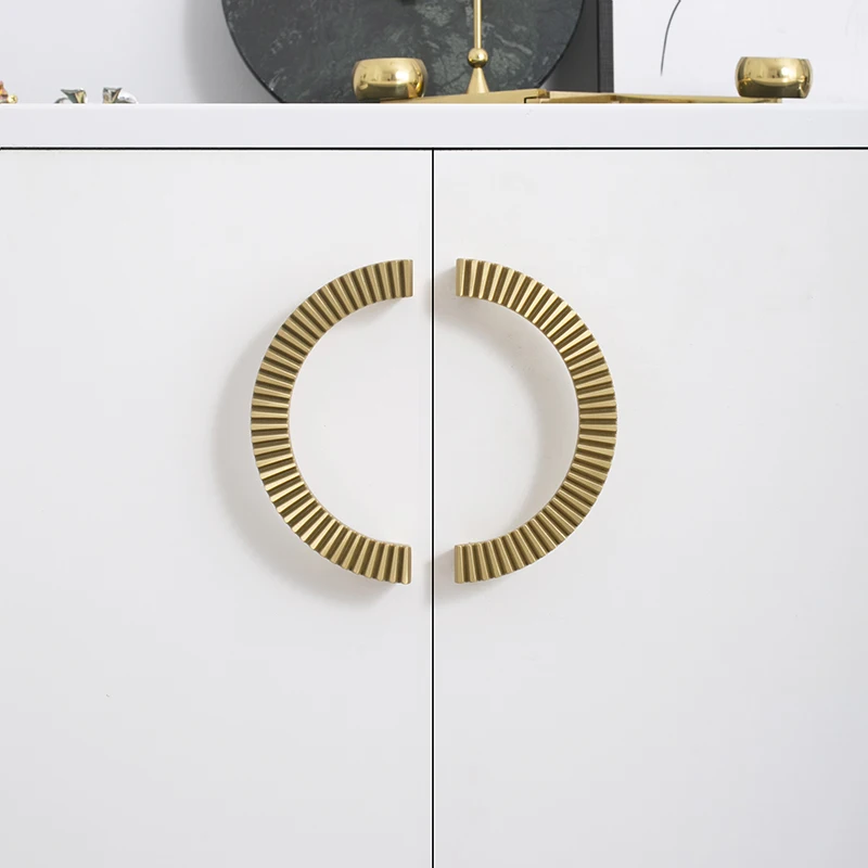 

Ring Handle Gold Knobs and Pulls Brass Door Knobs Cabinet Handles Kitchen Cupboard Drawer Pulls Kitchen Accessories Semicircle