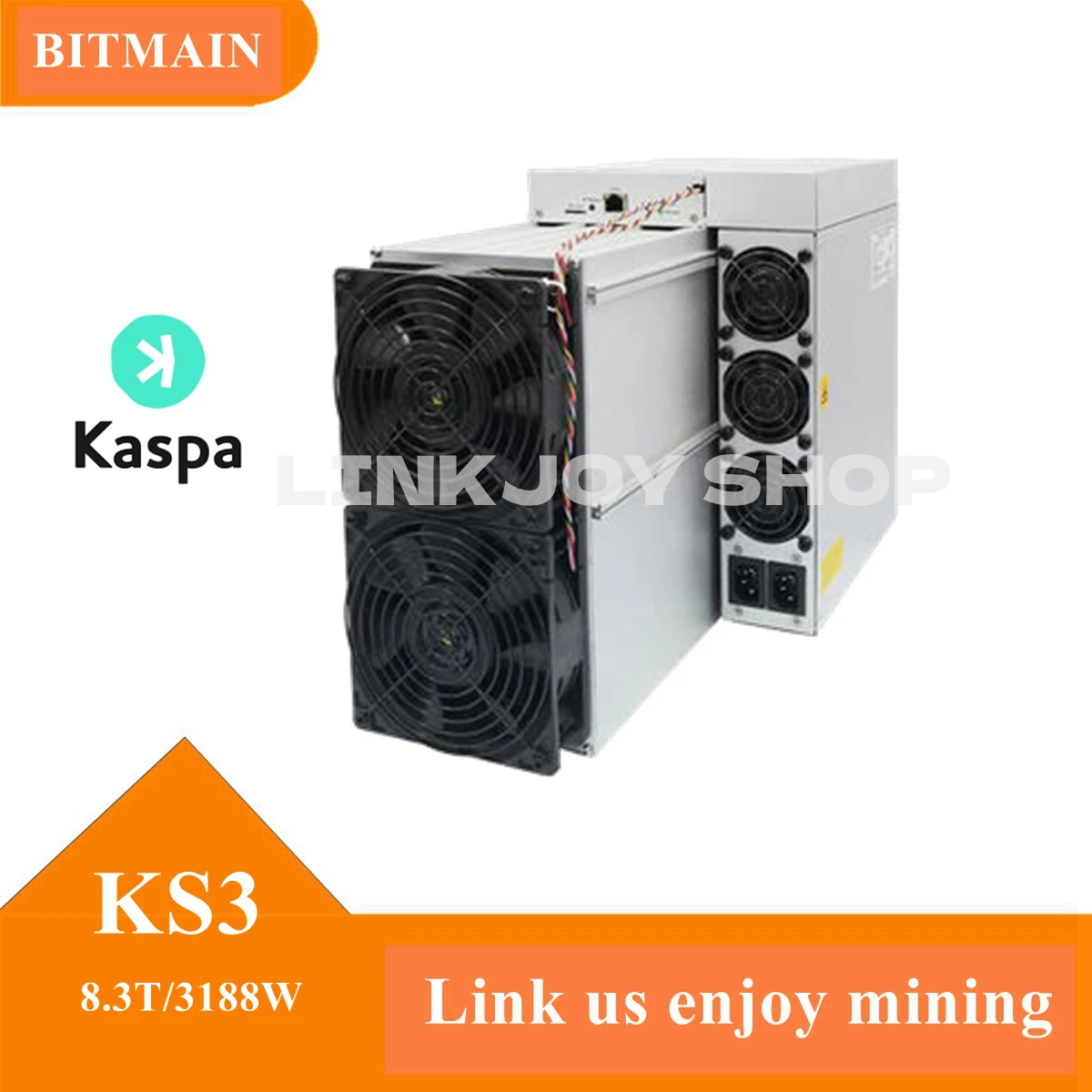 Antminer KS3 ASIC Miner para Kaspa (KAS) 8 9,3th/S, con 3188 3300 vatios de uso de energía