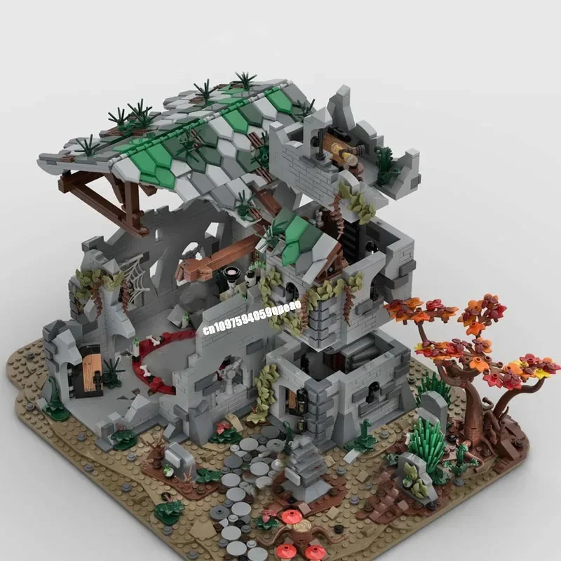 New 2834Pcs Moc European Medieval Castle Street View Series Dark Ritual Model Diy Creative Ideas Toy Birthday Gift Custom Puzzle