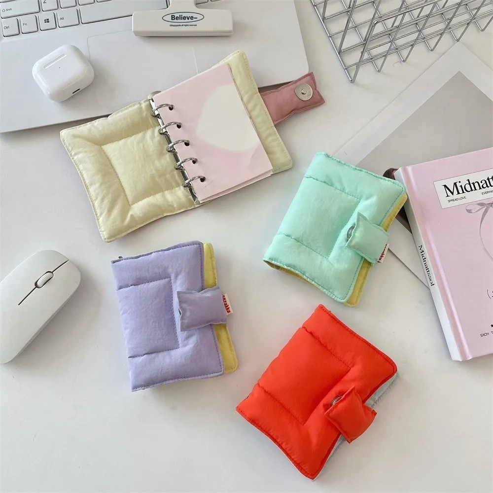 New Contrast Color Binder Photocard Fabric Art Magnetic Buckle Binder Notebook Card Collect