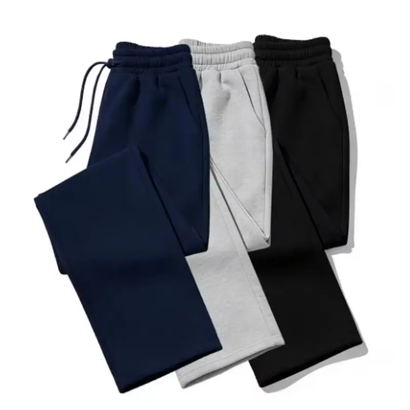 Mens Sweatpants Straight Fit Joggers for Sports and Streetwear Loose Oversized Casual Pant Drawstring Multi-pocket Men Long Pant