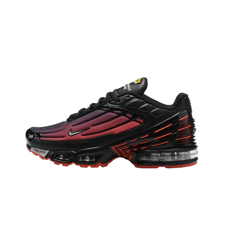 Nike Air Max Plus 3 Herren-Laufschuhe – rutschfest, modisch, gemütlich, sportlich, stoßdämpfend, belüftet, leichte Linie, Schwarz