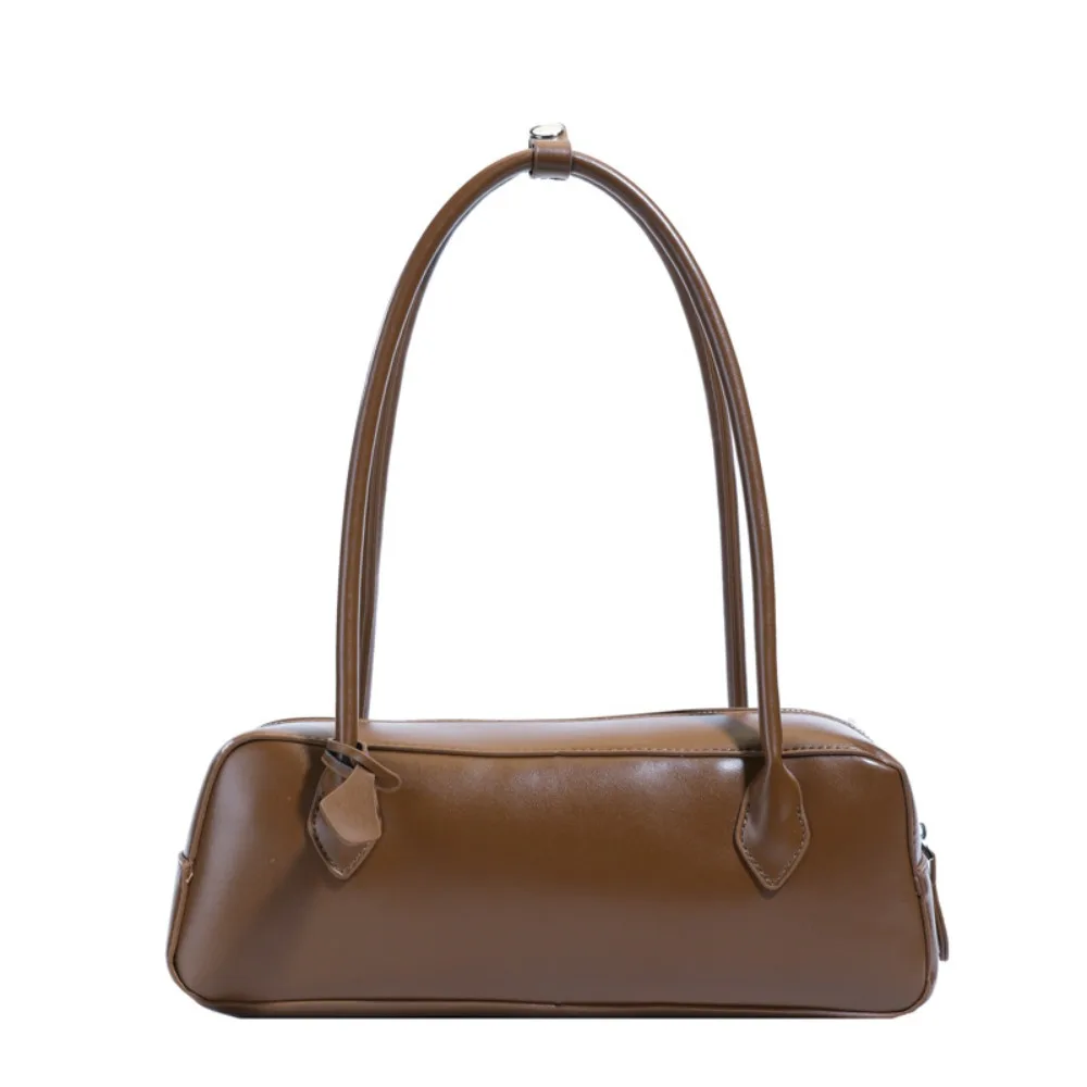 

Elegant French Stick Handbag Korean Style Waterproof PU Shoulder Bag Large Capacity Solid Color Texture Underarm Bags Work